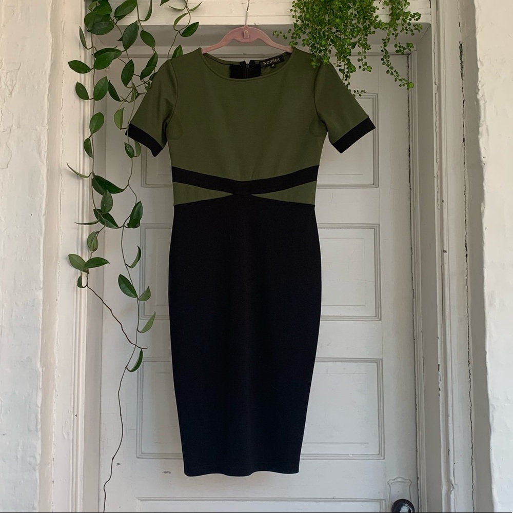 Color Block Bodycon Dress - Picture 3 of 7